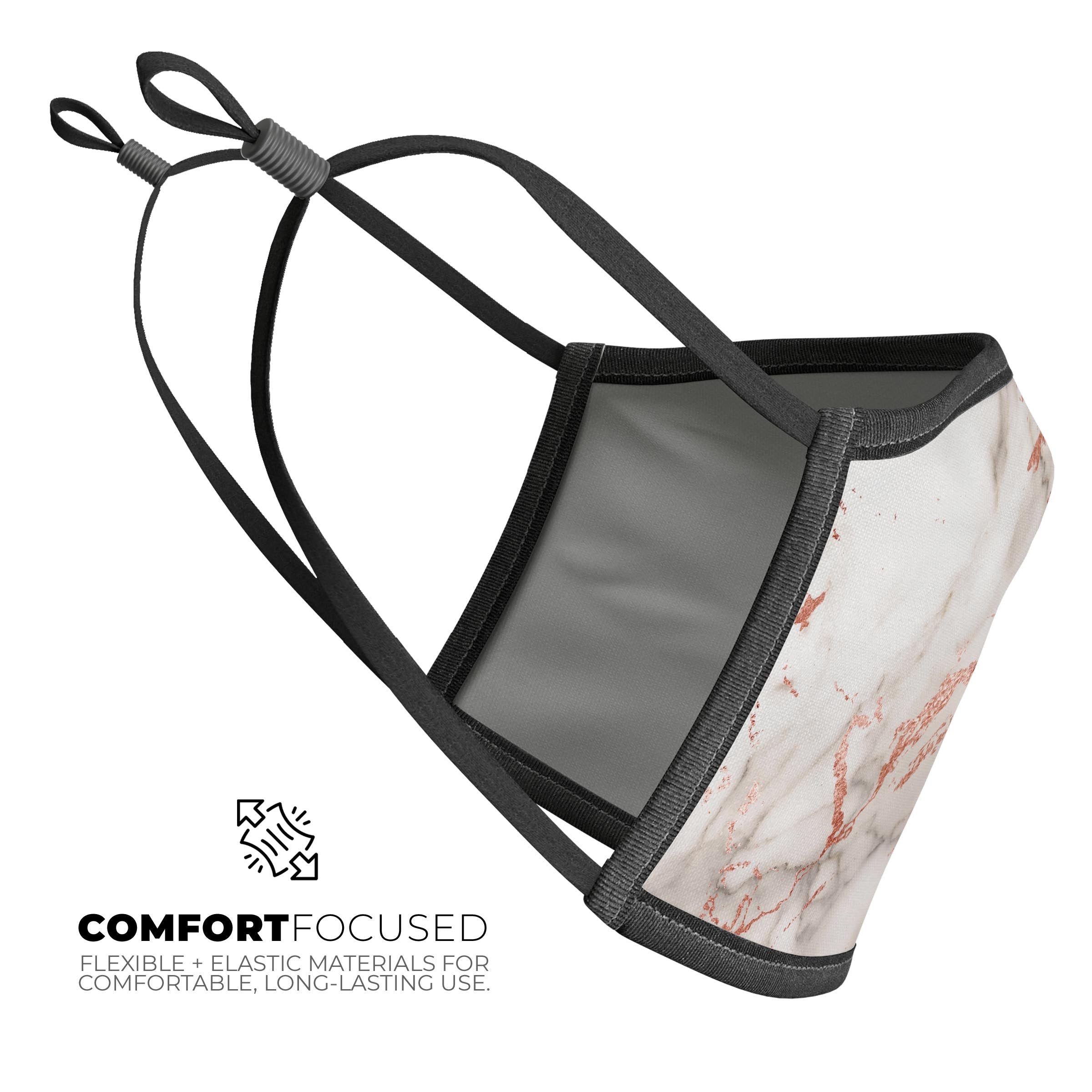 Rose Pink Marble & Digital Gold Frosted Foil V5 - Made in USA Mouth