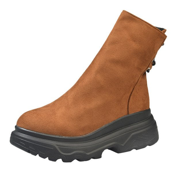 Shoes Women Vintage Non-Slip Round Toe Low Help