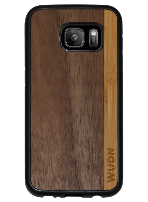 Slim Wooden Phone Case (Walnut / Bamboo Stripe)
