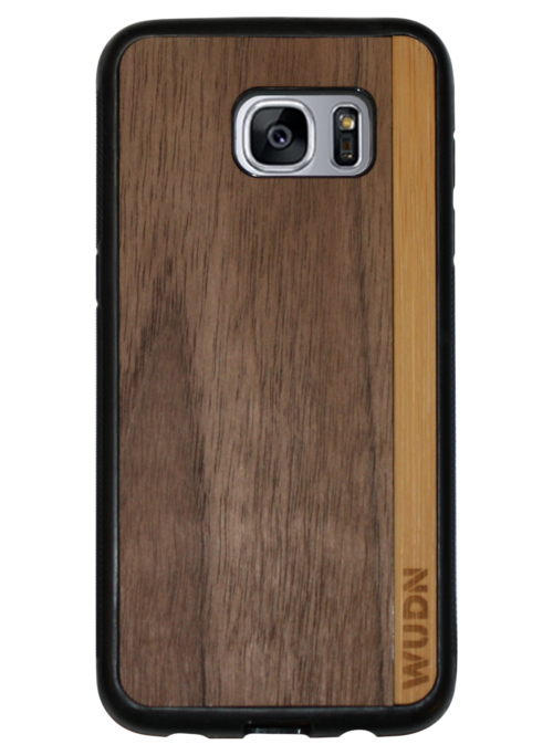 Slim Wooden Phone Case (Walnut / Bamboo Stripe)