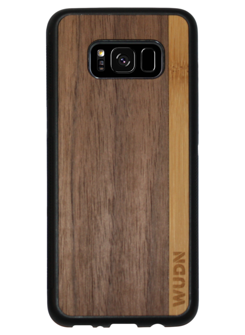 Slim Wooden Phone Case (Walnut / Bamboo Stripe)