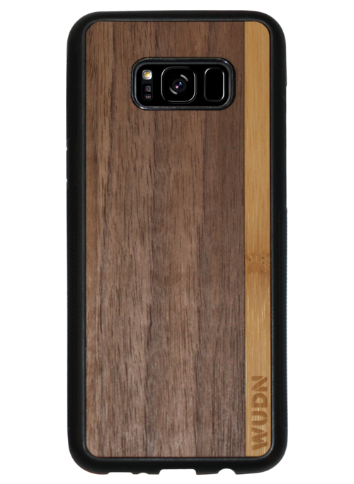 Slim Wooden Phone Case (Walnut / Bamboo Stripe)