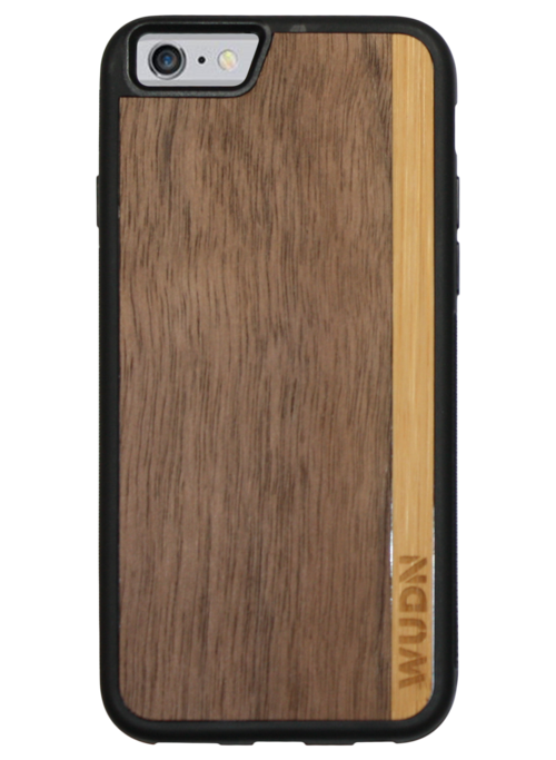 Slim Wooden Phone Case (Walnut / Bamboo Stripe)