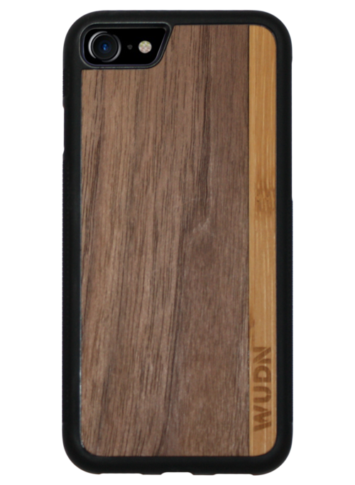 Slim Wooden Phone Case (Walnut / Bamboo Stripe)