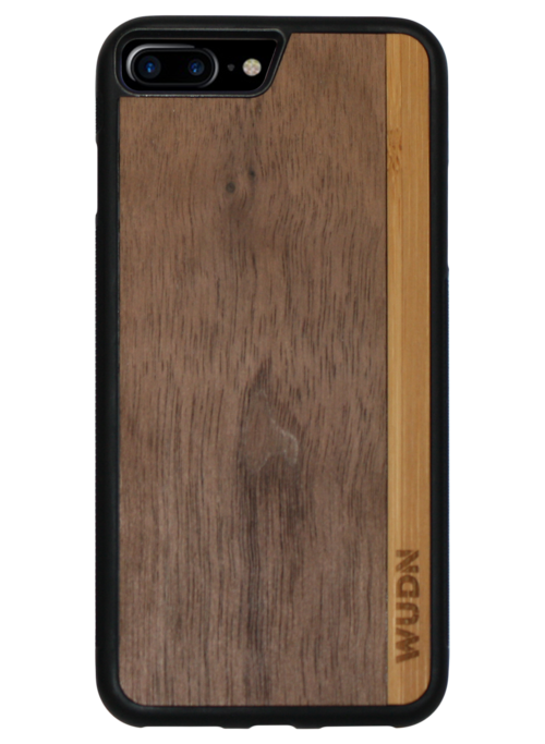 Slim Wooden Phone Case (Walnut / Bamboo Stripe)