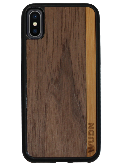 Slim Wooden Phone Case (Walnut / Bamboo Stripe)