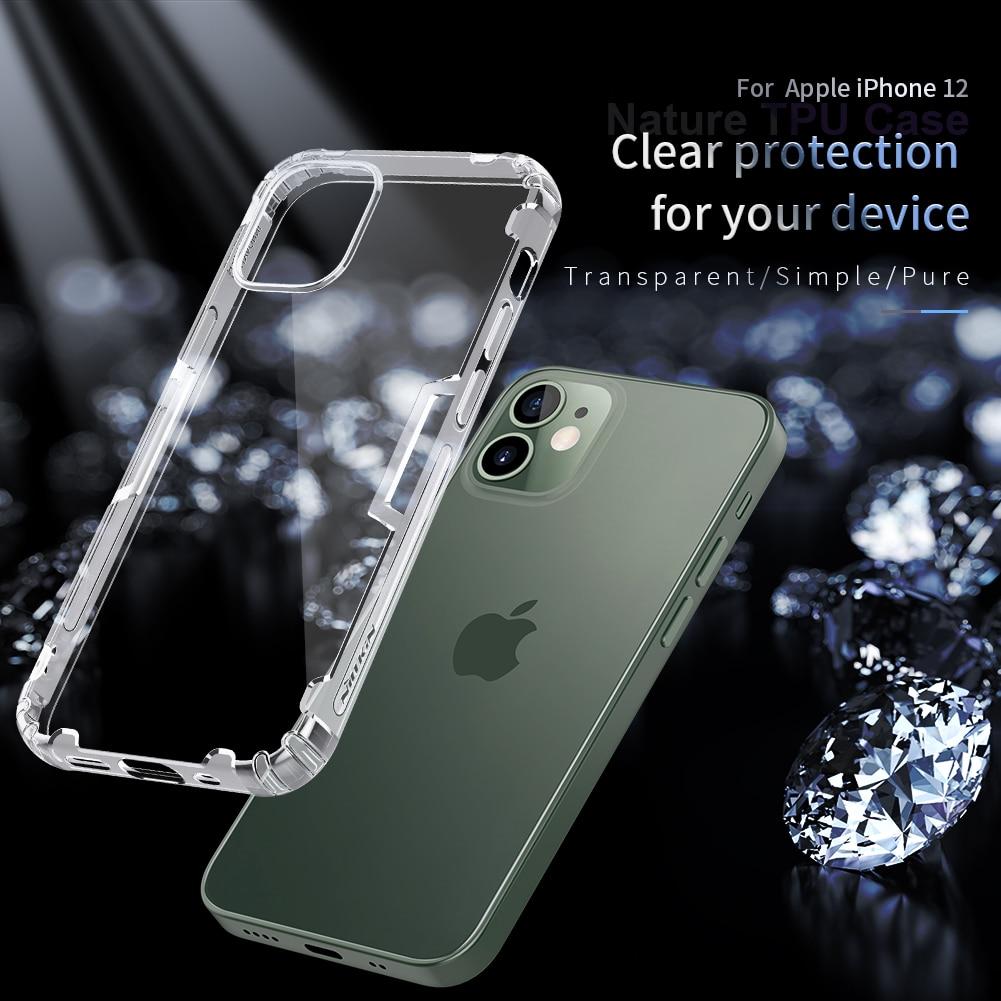 For Apple iPhone 12 Case,NILLKIN Nature TPU Transparent Clear Soft