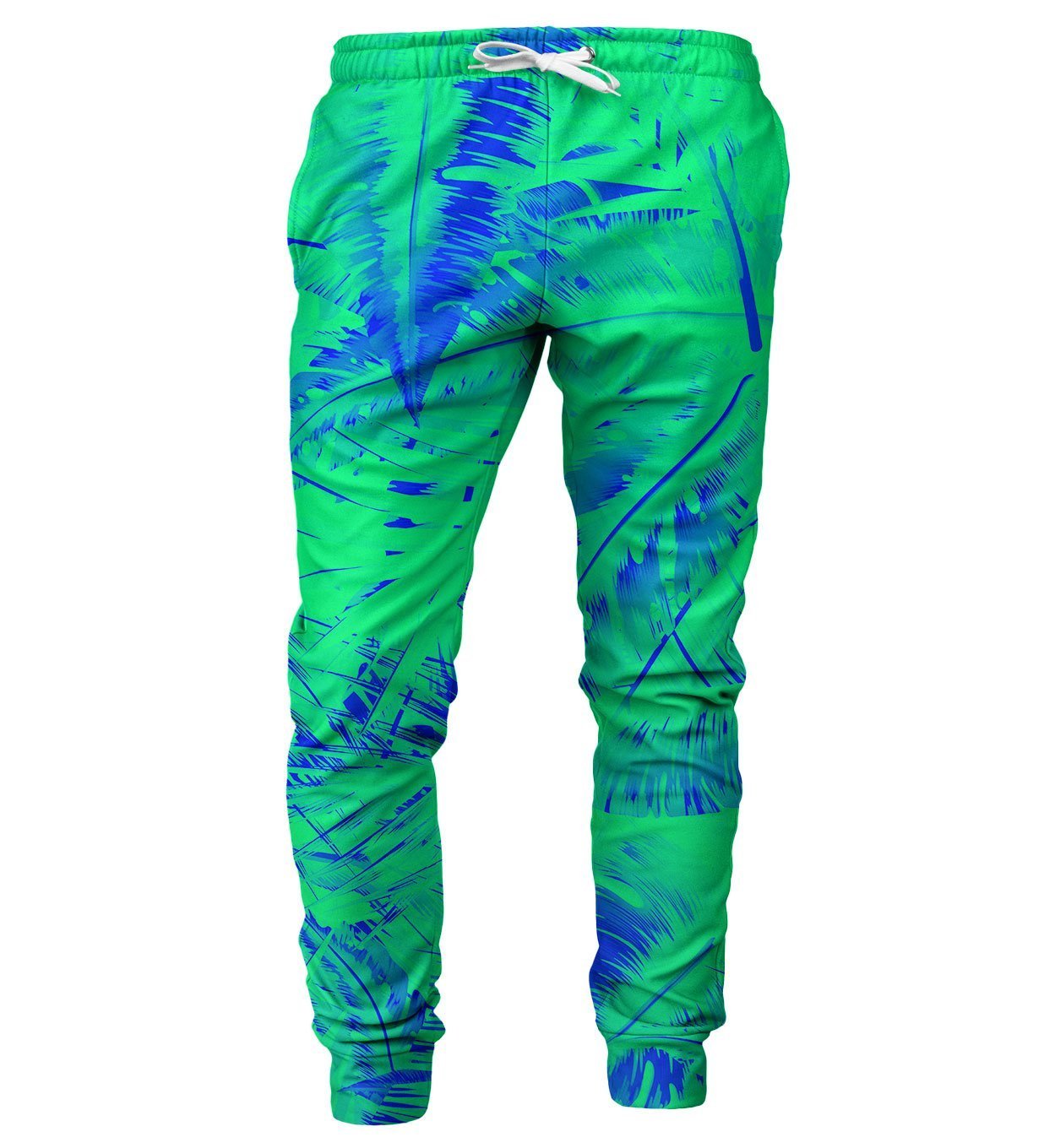 Tropical Green Sweatpants Policotton