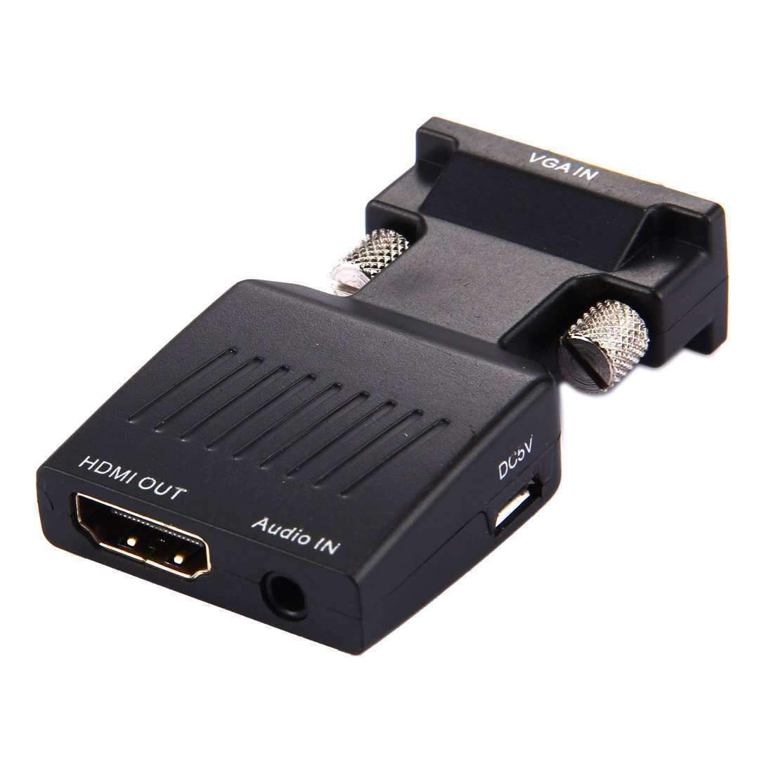 AMZER 1080P VGA to HDMI + Audio Video Output Converter Adapter - Black