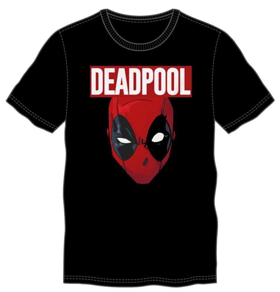 Marvel Comics Deadpool Movie Costume Face Men's Black T-Shirt