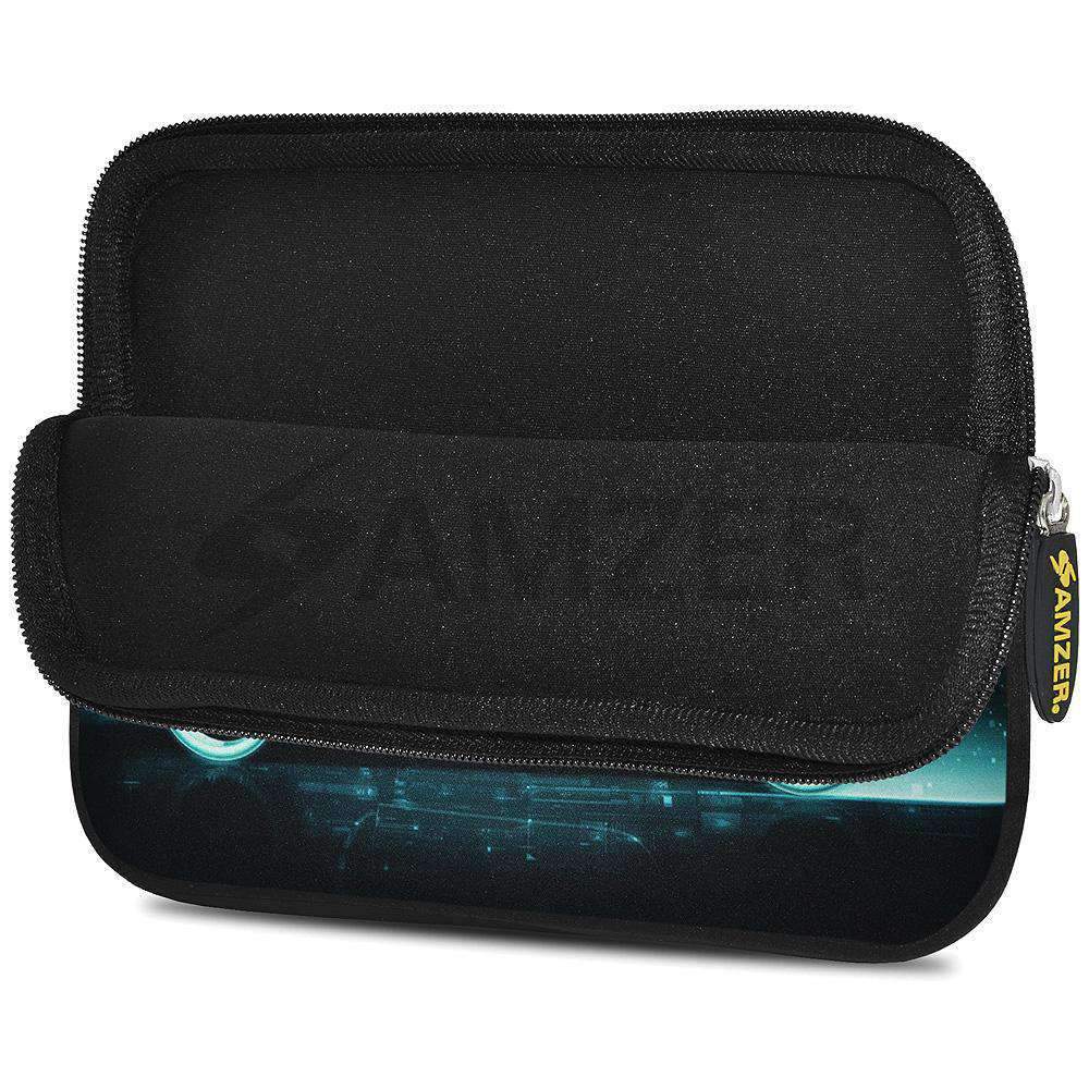 AMZER 7.75 Inch Neoprene Zipper Sleeve Pouch Tablet Bag - Racer Accent