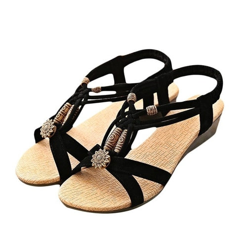 Roman Summer Sandals Women's Casual Peep-toe Flat