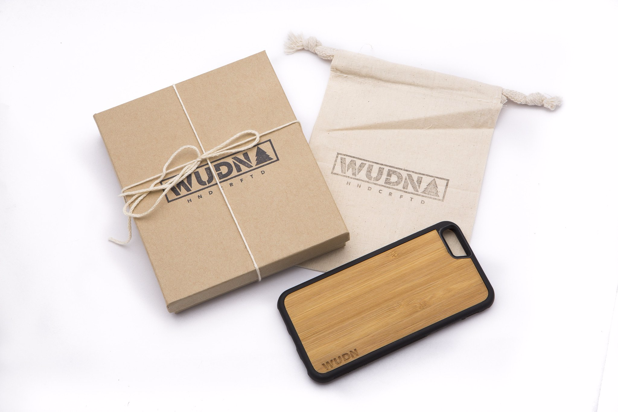 Slim Wooden Phone Case (Walnut / Bamboo Stripe)