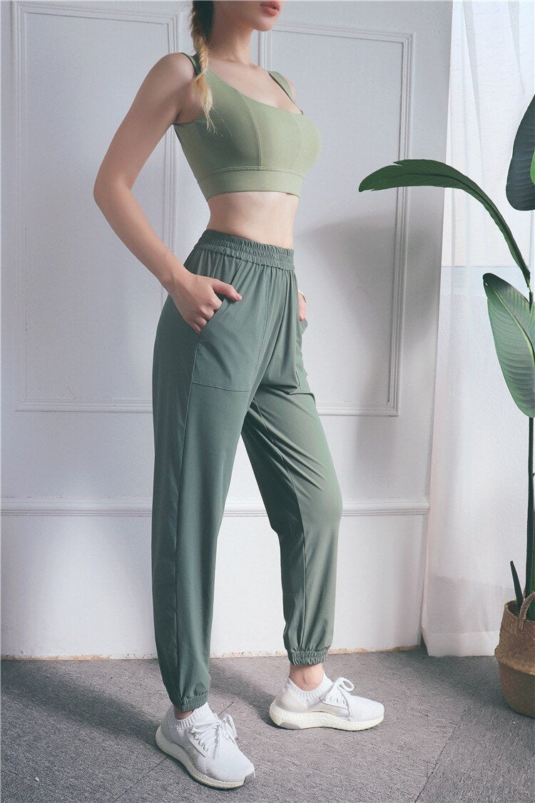 Loose Casual Running Pants Women Sports Fitness Jogging Trousers