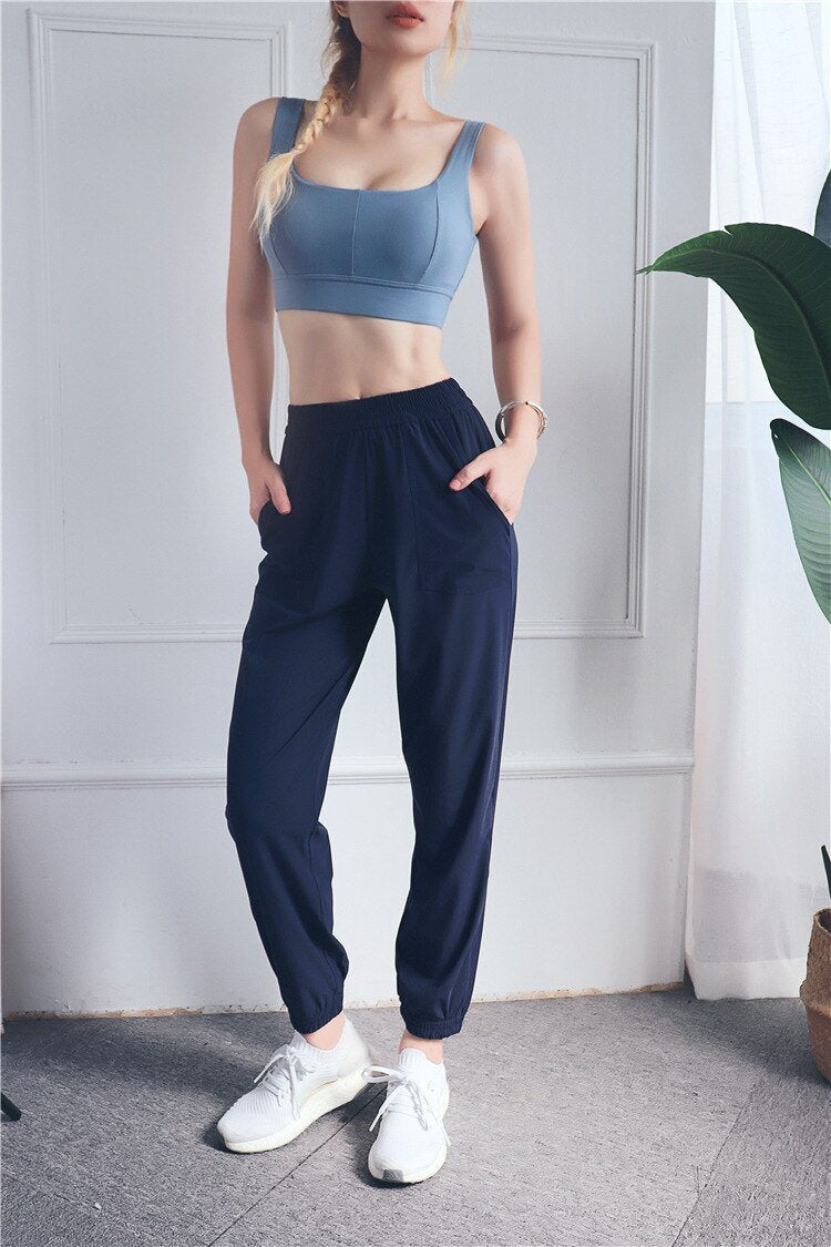 Loose Casual Running Pants Women Sports Fitness Jogging Trousers