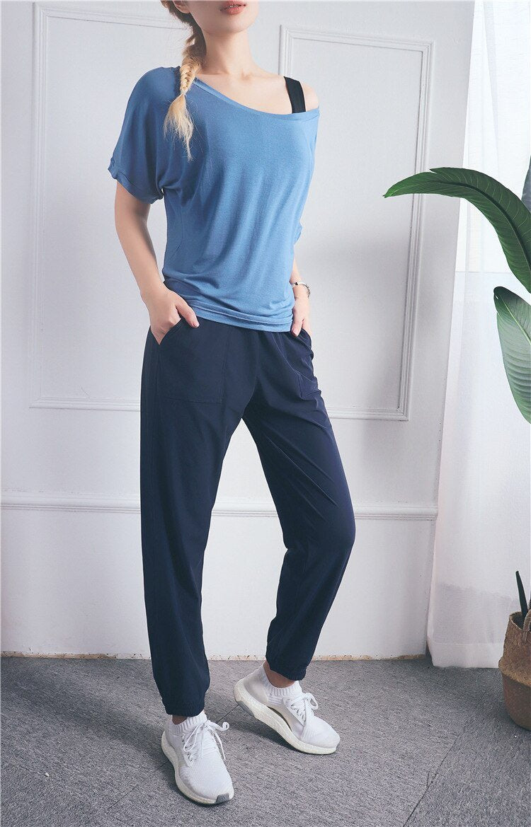 Loose Casual Running Pants Women Sports Fitness Jogging Trousers