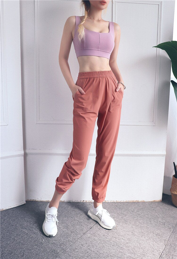 Loose Casual Running Pants Women Sports Fitness Jogging Trousers