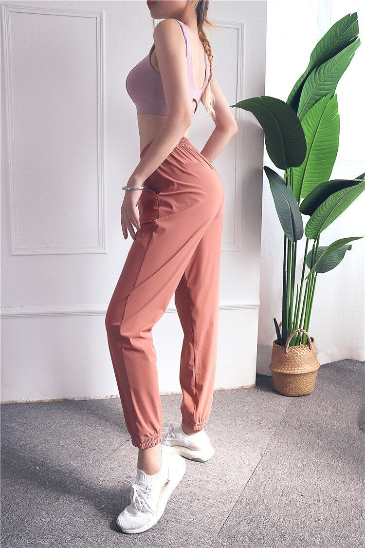 Loose Casual Running Pants Women Sports Fitness Jogging Trousers