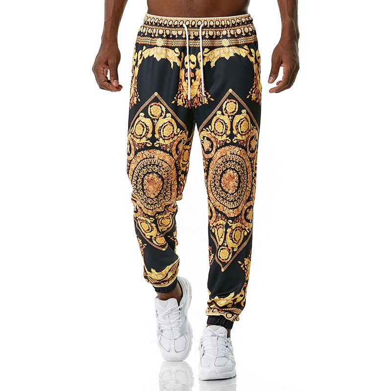 Luxury Royal Men Joggers Sweatpant 3D Floral Print Trousers Jogging Pants Men Casual Hip Hop Streetwear Sports Trousers Male XXL