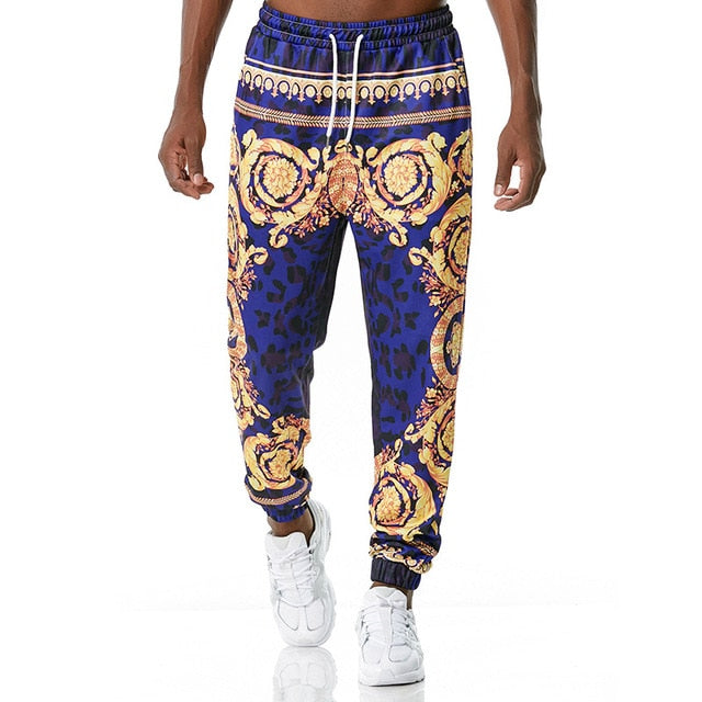 Luxury Royal Men Joggers Sweatpant 3D Floral Print Trousers Jogging Pants Men Casual Hip Hop Streetwear Sports Trousers Male XXL