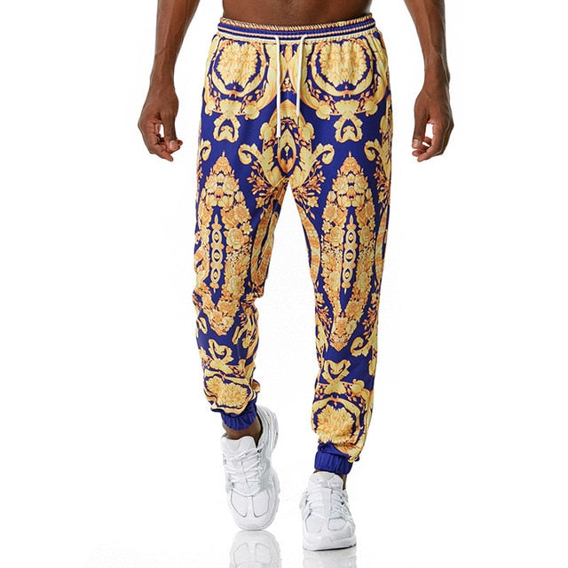 Luxury Royal Men Joggers Sweatpant 3D Floral Print Trousers Jogging Pants Men Casual Hip Hop Streetwear Sports Trousers Male XXL