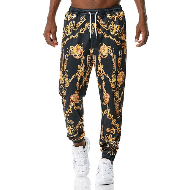 Luxury Royal Men Joggers Sweatpant 3D Floral Print Trousers Jogging Pants Men Casual Hip Hop Streetwear Sports Trousers Male XXL