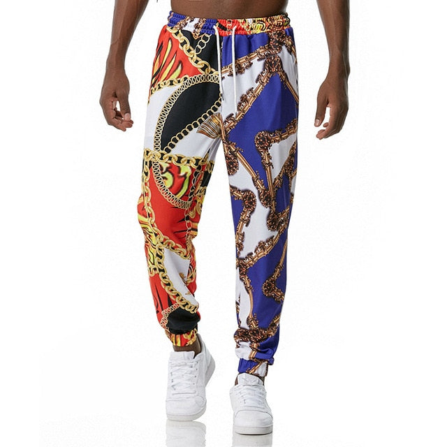 Luxury Royal Men Joggers Sweatpant 3D Floral Print Trousers Jogging Pants Men Casual Hip Hop Streetwear Sports Trousers Male XXL