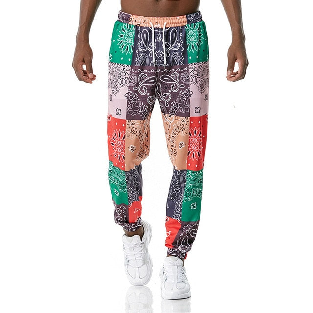 Luxury Royal Men Joggers Sweatpant 3D Floral Print Trousers Jogging Pants Men Casual Hip Hop Streetwear Sports Trousers Male XXL