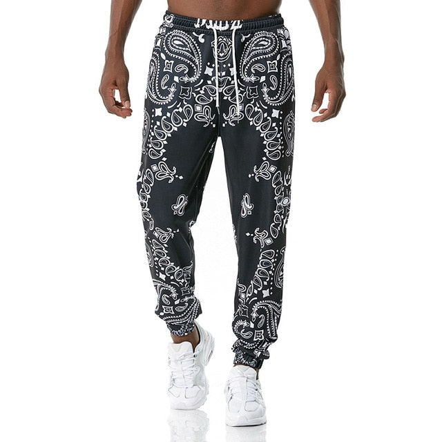 Luxury Royal Men Joggers Sweatpant 3D Floral Print Trousers Jogging Pants Men Casual Hip Hop Streetwear Sports Trousers Male XXL