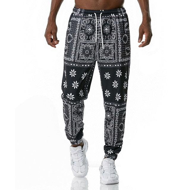 Luxury Royal Men Joggers Sweatpant 3D Floral Print Trousers Jogging Pants Men Casual Hip Hop Streetwear Sports Trousers Male XXL