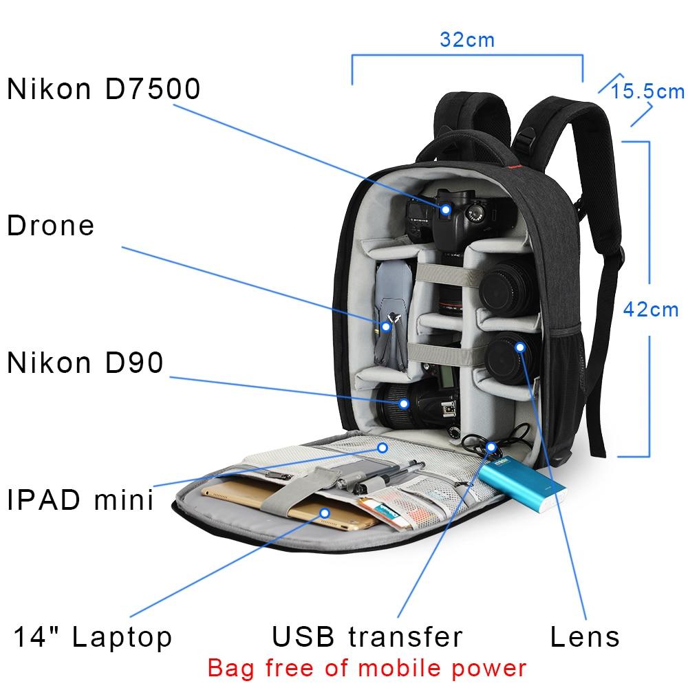 Camera Bag Digital Dslr Bag Waterproof Shockproof Breathable Camera