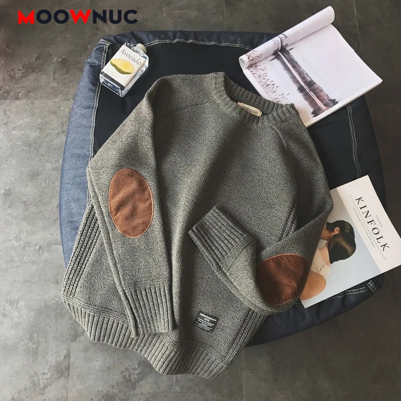 2020 Casual Pullover Hombre Fashion Sweater For Men Warm Solid High-Quality New Spring Autumn Long Sleeve Male Fit Youth V-Neck