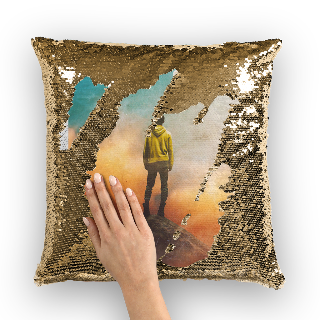 So Far From Me Sequin Cushion Cover