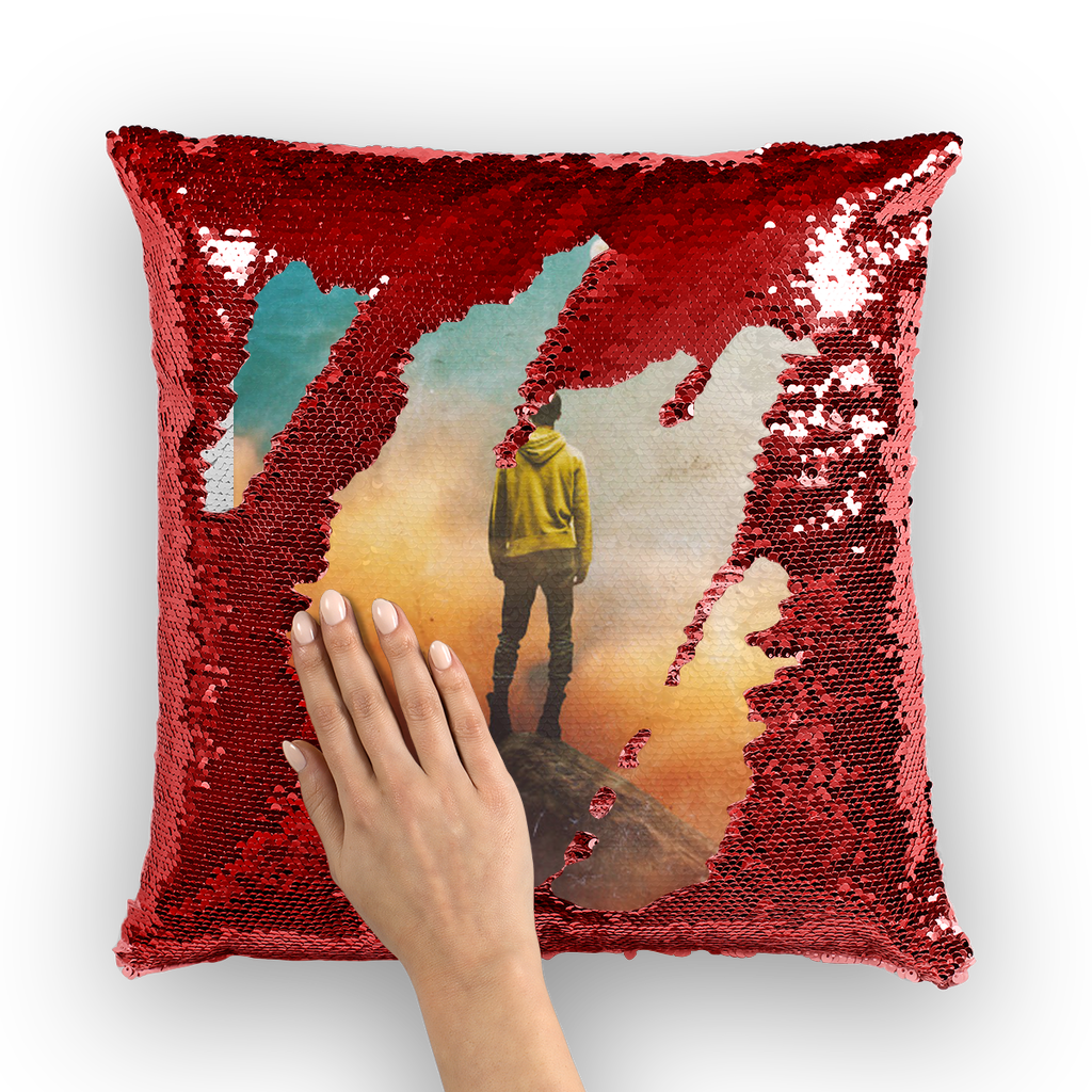 So Far From Me Sequin Cushion Cover