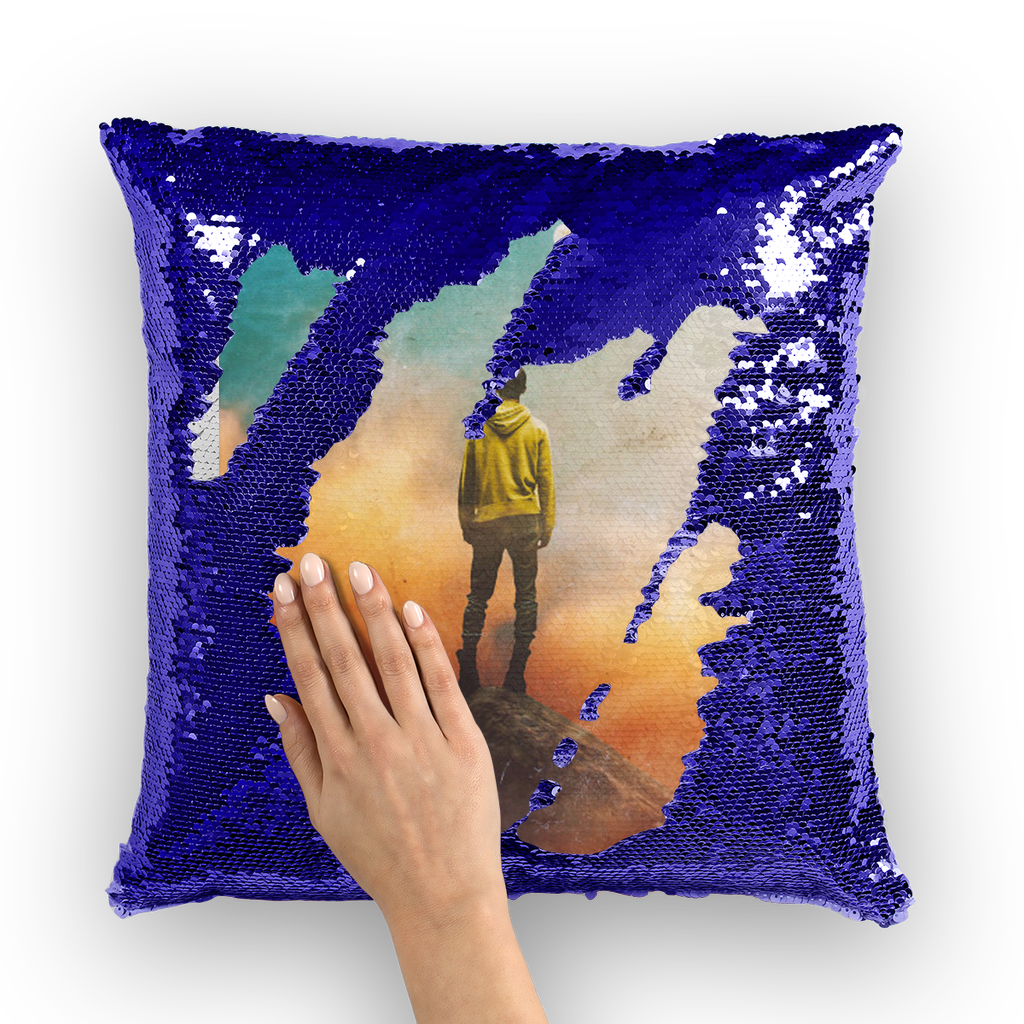 So Far From Me Sequin Cushion Cover